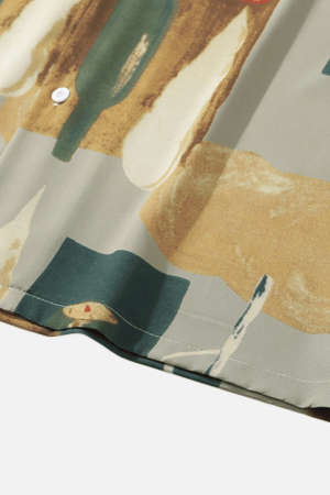 Style Core Aesthetics, New Style Trends Bottle Oil Painting Shirt