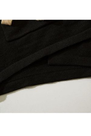 Style Core Aesthetics, New Style Trends Bow Irregular Turndown Collar Knit Crop Top