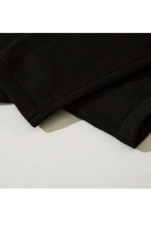 Style Core Aesthetics, New Style Trends Bow Irregular Turndown Collar Knit Crop Top