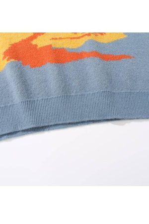 Style Core Aesthetics, New Style Trends Brave Heart Print Sweater