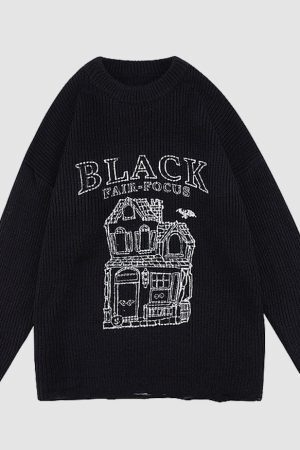 Style Core Aesthetics, New Style Trends Building Pattern Knit Sweater