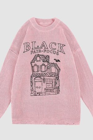 Style Core Aesthetics, New Style Trends Building Pattern Knit Sweater