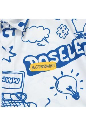 Style Core Aesthetics, New Style Trends Bulb Print Summer Shirts