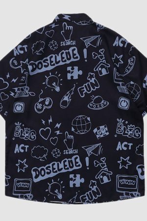 Style Core Aesthetics, New Style Trends Bulb Print Summer Shirts