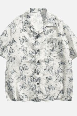 Style Core Aesthetics, New Style Trends Butterfly Short Sleeve Shirt