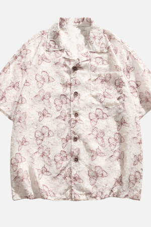 Style Core Aesthetics, New Style Trends Butterfly Short Sleeve Shirt