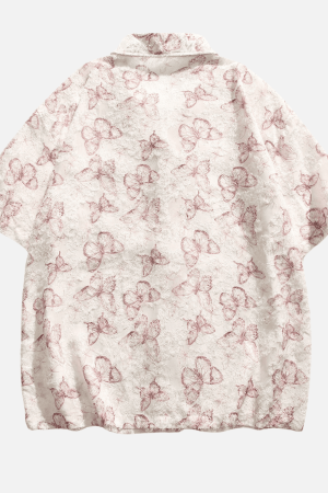 Style Core Aesthetics, New Style Trends Butterfly Short Sleeve Shirt
