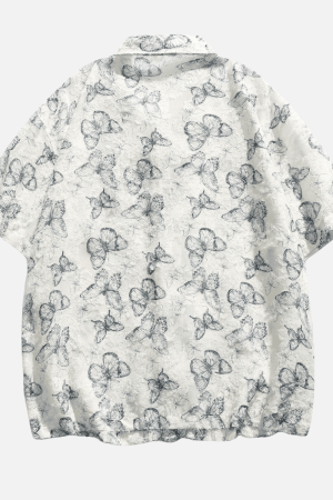 Style Core Aesthetics, New Style Trends Butterfly Short Sleeve Shirt