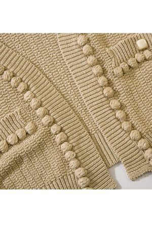Style Core Aesthetics, New Style Trends Button Decor Pom-Pom Cropped Cardigan Sweater