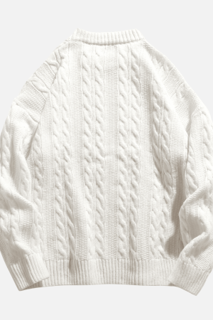 Style Core Aesthetics, New Style Trends Cable Knit Crewneck Sweater