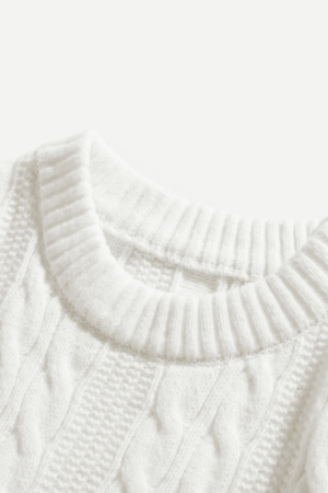 Style Core Aesthetics, New Style Trends Cable Knit Crewneck Sweater