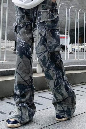 Style Core Aesthetics, New Style Trends Camo Baggy Cargo Pants