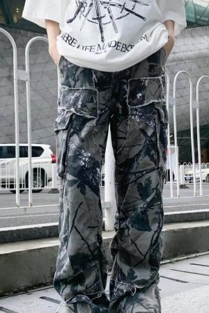 Style Core Aesthetics, New Style Trends Camo Baggy Cargo Pants
