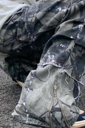 Style Core Aesthetics, New Style Trends Camo Baggy Cargo Pants