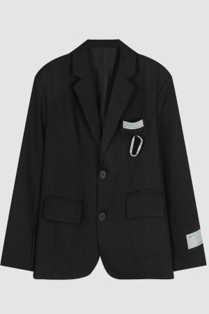 Style Core Aesthetics, New Style Trends Carabiner Decoration Leisure Blazer