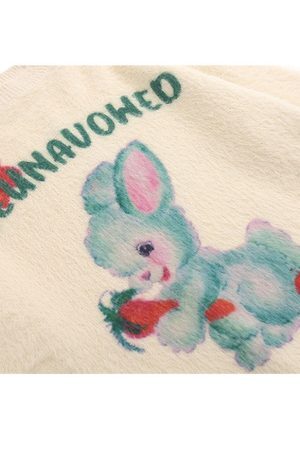 Style Core Aesthetics, New Style Trends Carrot & Rabbit Pattern Fuzzy Sweater