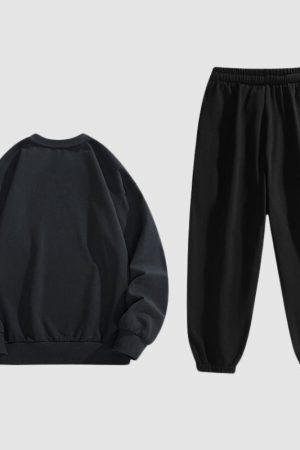 Style Core Aesthetics, New Style Trends Cartoon Casual Sweatshirt Sets