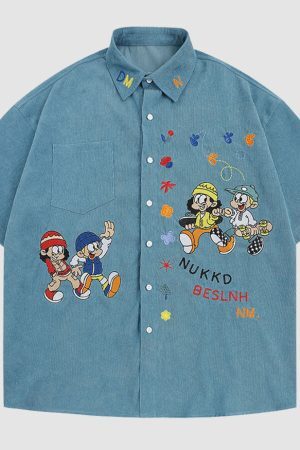 Style Core Aesthetics, New Style Trends Cartoon Character Shirts