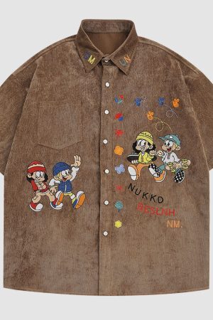 Style Core Aesthetics, New Style Trends Cartoon Character Shirts