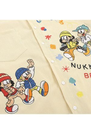 Style Core Aesthetics, New Style Trends Cartoon Character Shirts