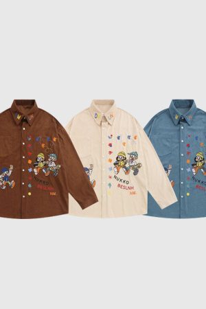 Style Core Aesthetics, New Style Trends Cartoon Characters Shirts