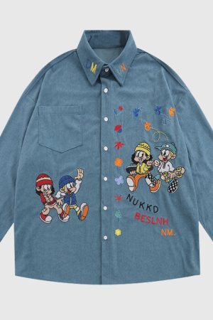Style Core Aesthetics, New Style Trends Cartoon Characters Shirts