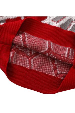 Style Core Aesthetics, New Style Trends Cartoon Cobweb Printed Knit Pullover