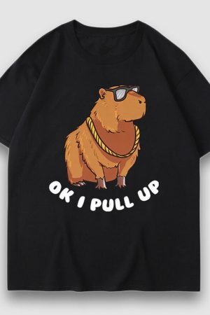 Style Core Aesthetics, New Style Trends Cartoon Cute Harajuku Style Print Tee