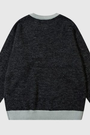 Style Core Aesthetics, New Style Trends Cartoon Dinosaur Embroidered Pullover