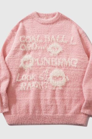 Style Core Aesthetics, New Style Trends Cartoon Doll Embroidered Pullover