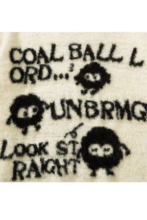 Style Core Aesthetics, New Style Trends Cartoon Doll Embroidered Pullover