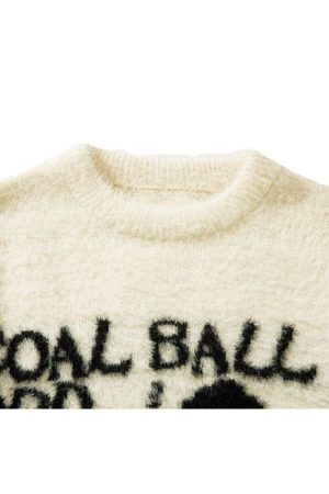 Style Core Aesthetics, New Style Trends Cartoon Doll Embroidered Pullover