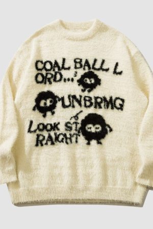 Style Core Aesthetics, New Style Trends Cartoon Doll Embroidered Pullover