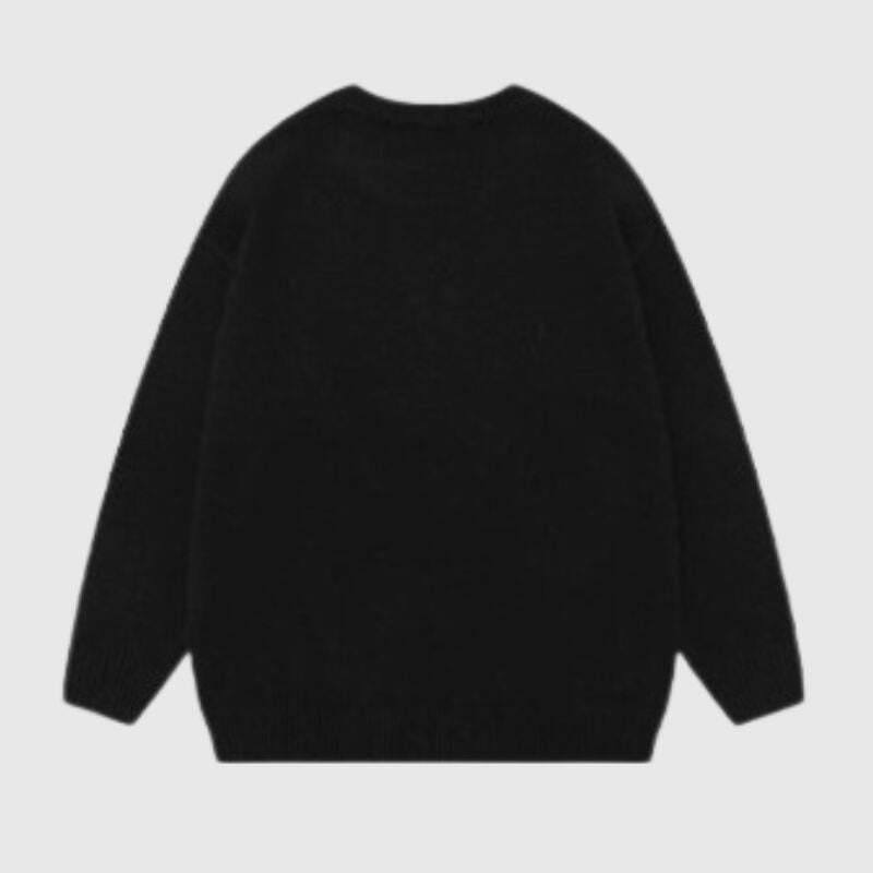 Style Core Aesthetics, New Style Trends Cartoon Dragon Embroidered Knit Sweater Style Core Aesthetics, New Style Trends Cartoon Dragon Embroidered Knit Sweater