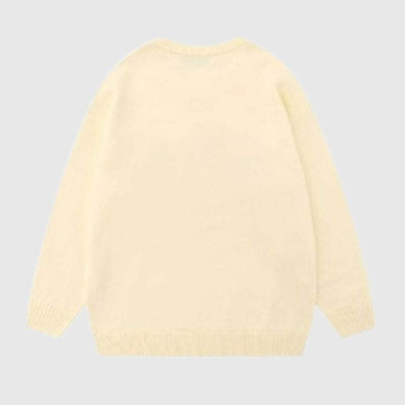 Style Core Aesthetics, New Style Trends Cartoon Dragon Embroidered Knit Sweater Style Core Aesthetics, New Style Trends Cartoon Dragon Embroidered Knit Sweater