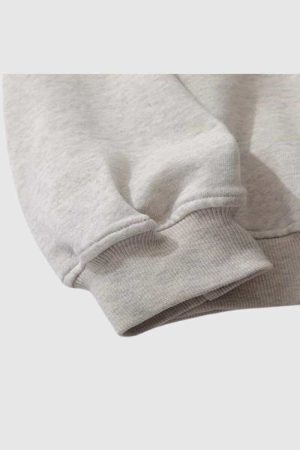 Style Core Aesthetics, New Style Trends Cartoon Embroidered Print Sweatshirt