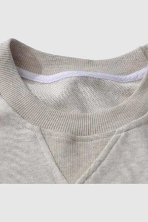 Style Core Aesthetics, New Style Trends Cartoon Embroidered Print Sweatshirt