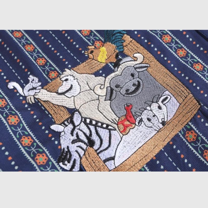 Style Core Aesthetics, New Style Trends Cartoon Embroidered Shirts Style Core Aesthetics, New Style Trends Cartoon Embroidered Shirts