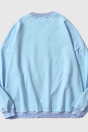 Style Core Aesthetics, New Style Trends Cartoon Embroidered Sweatshirt