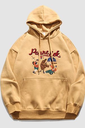 Style Core Aesthetics, New Style Trends Cartoon Embroidery Hoodie