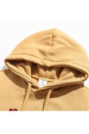 Style Core Aesthetics, New Style Trends Cartoon Embroidery Hoodie