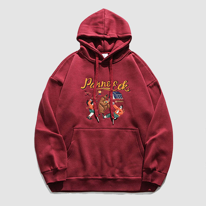Style Core Aesthetics, New Style Trends Cartoon Embroidery Hoodie Style Core Aesthetics, New Style Trends Cartoon Embroidery Hoodie