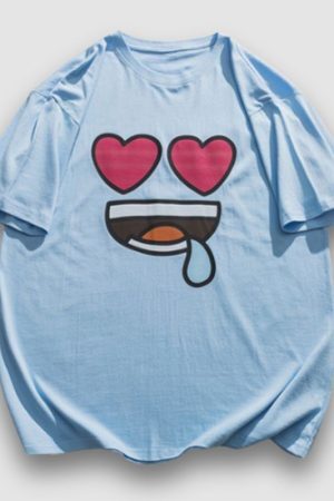 Style Core Aesthetics, New Style Trends Cartoon Emoticon Printed Tee