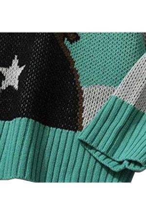 Style Core Aesthetics, New Style Trends Cartoon Face Printed Pullover