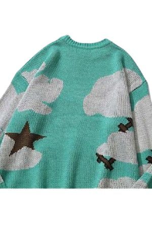 Style Core Aesthetics, New Style Trends Cartoon Face Printed Pullover