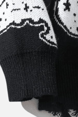 Style Core Aesthetics, New Style Trends Cartoon Kitten Pattern Knitted Sweater