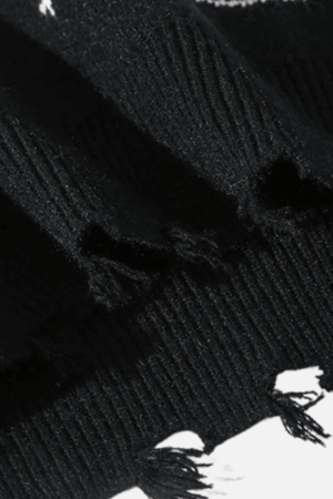 Style Core Aesthetics, New Style Trends Cartoon Kitten Pattern Knitted Sweater