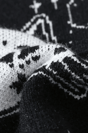 Style Core Aesthetics, New Style Trends Cartoon Kitten Pattern Knitted Sweater