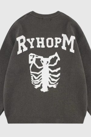 Style Core Aesthetics, New Style Trends Cartoon Pattern Printed Knit Pullover