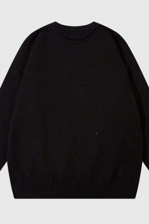 Style Core Aesthetics, New Style Trends Cartoon Rabbit Pattern Embroidered Pullover